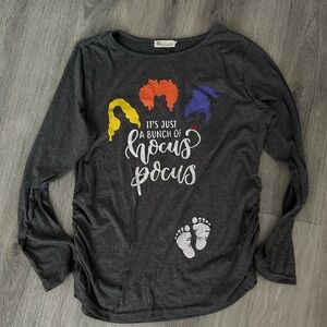 Gray Hocus Pocus Maternity Shirt Size Large